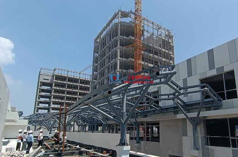 嘉興長安里ETFE氣枕鋼膜結構頂棚工程現場學習觀摩會 嘉興長安里ETFE氣枕鋼膜結構頂棚工程現場學習觀摩會