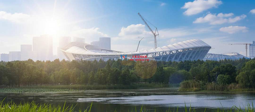 太湖之畔,華燈初上|無錫奧體中心施工加速 太湖之畔,華燈初上|無錫奧體中心施工加速