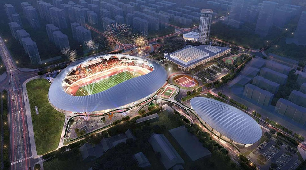 山東蓬萊體育場施工進度大揭秘！